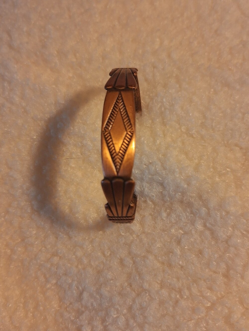 Copper Cuff Bracelet Vintage Engraved Southwestern By Bell Trading Post.